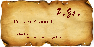 Penczu Zsanett névjegykártya